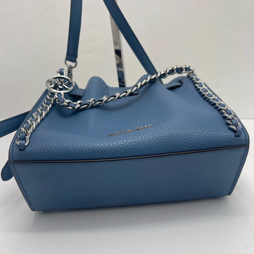 MICHAEL KORS Mina Sm Chain Convertible Crossbody XBody Cornflower Belted Chain